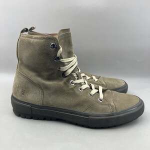 Frye Ryan Military Boots Men Size 13 Green Brown Suede Lace Up Comfort Mid Shoes